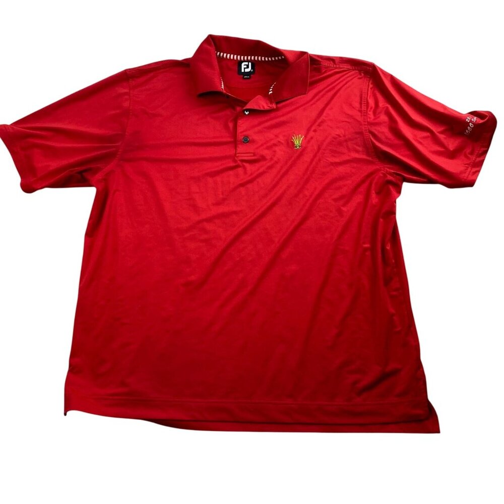FootJoy Men's Polo Shirt XL Red 2013 CCCC Scratch Cup Embroidered Short Sleeve
